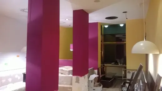 Malby, osvětlení a dokončení - rekonstrukce fastfood provozovny Brno, Česká