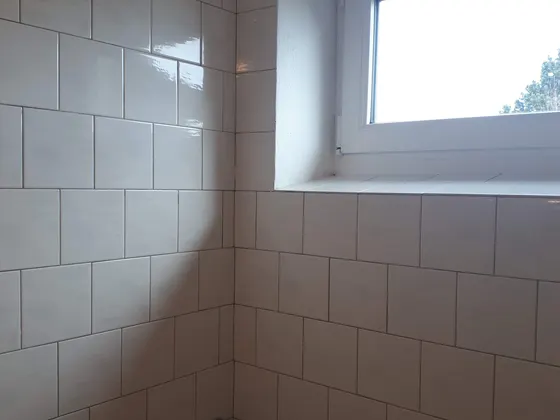 Původní obklady a uspořádání prostoru před bouracími pracemi.